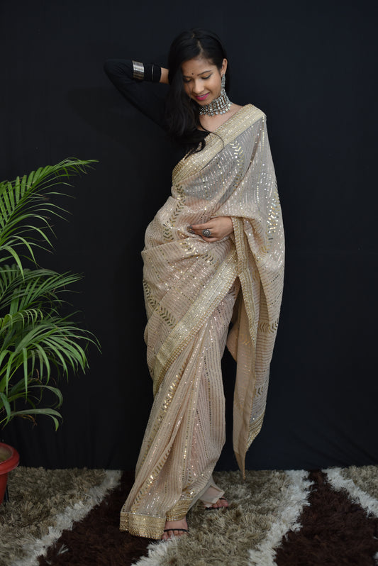 Beautiful sequence saree