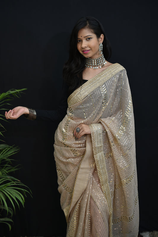 Beautiful sequence saree